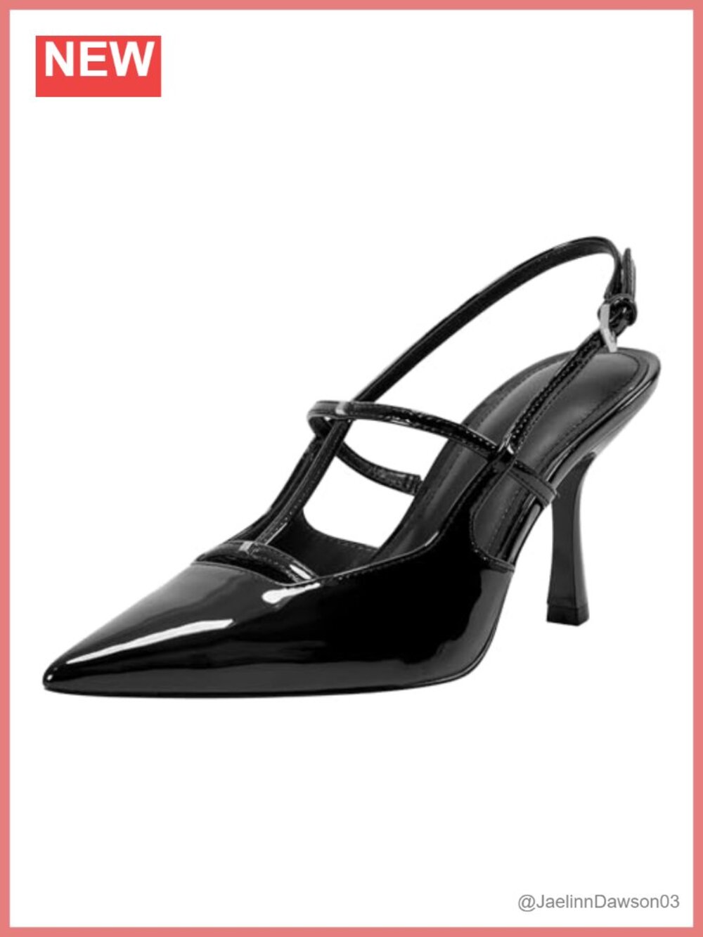 Marc Fisher Remmi Slingback Pumps, Pointy Toe Stiletto Heels, Faux Patent